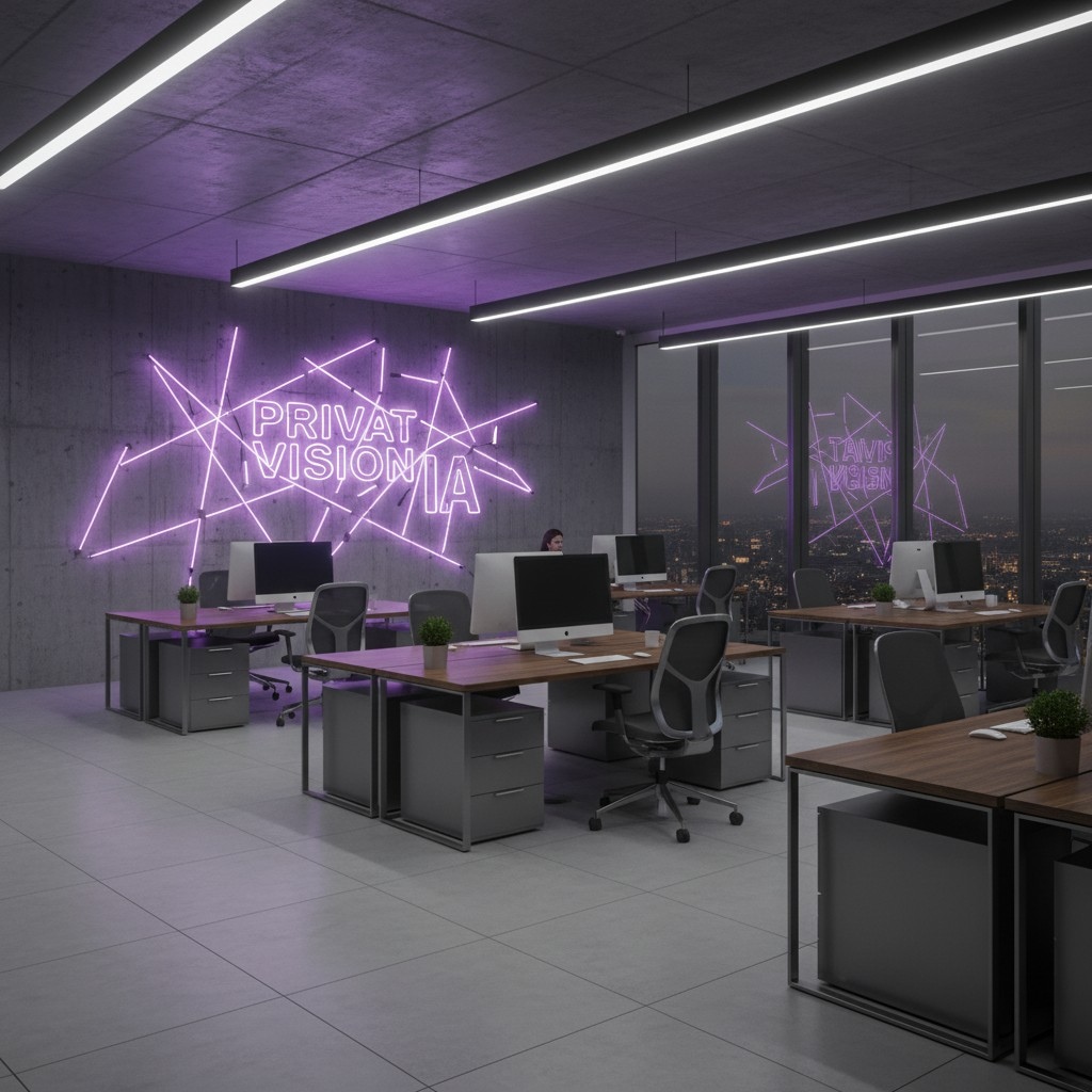 Bureau Privat Vision IA futuriste